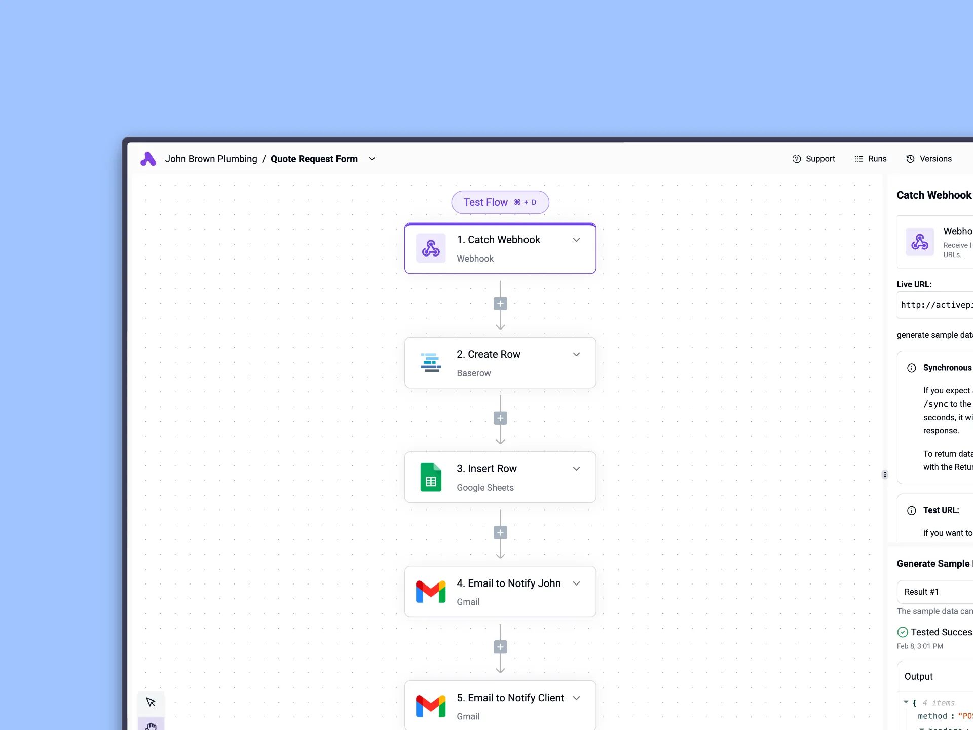 photo thumnnail of a lead capture automation setup